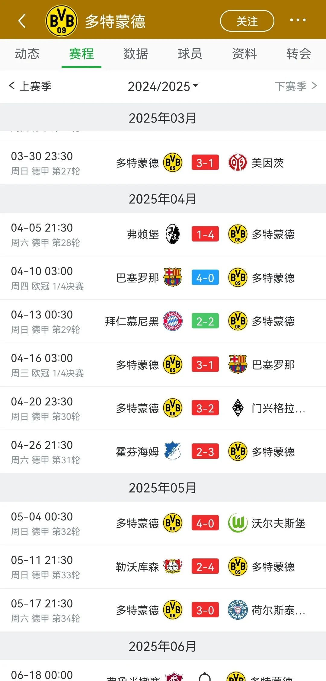 包含多特蒙德队籍力赶超对手，赢得宝贵胜利的词条